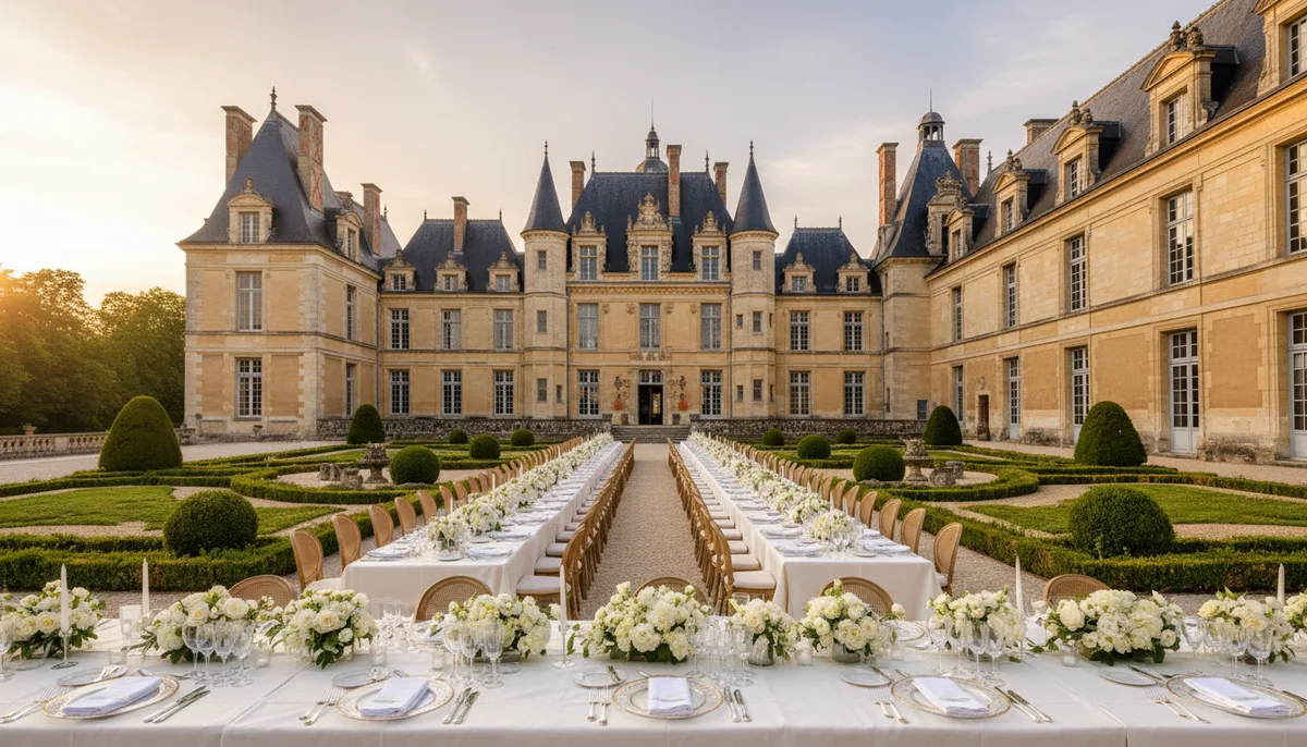 Réception de mariage dans un château : tarifs, critères et organisation